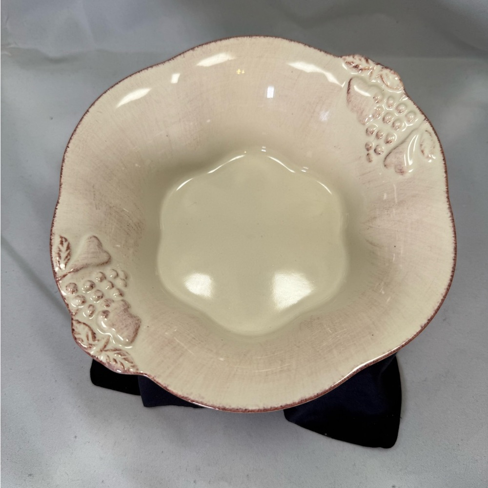 Casa Fina Fine Portuguese Cara Stone Madeira Harvest 7.25" Cream Colored Bowl